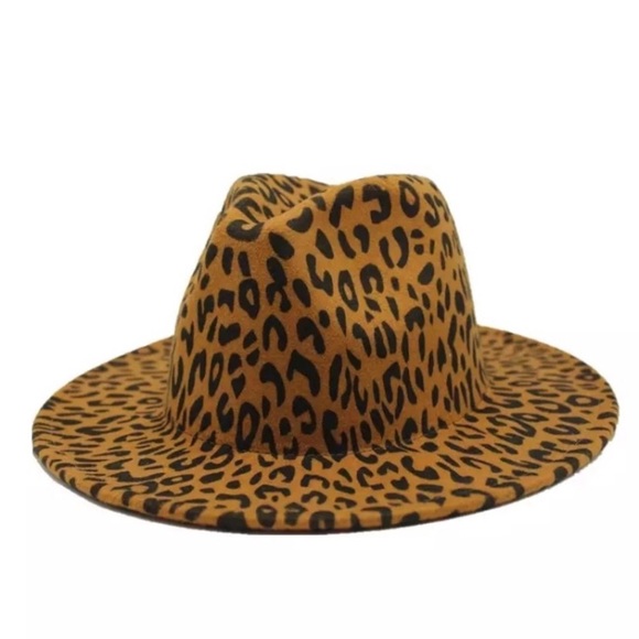 Accessories - SOLD OUT Leopard Animal Print Wool Felt Fedora Hat